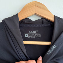 Load image into Gallery viewer, UNRL Ultra Hooded Long Sleeve Minimalist Pullover Sweatshirt Black S NWT
