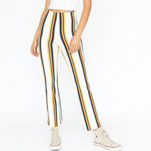 Load image into Gallery viewer, Free People Clean Crop Flare Pants Multi Stripe 2