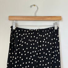 Load image into Gallery viewer, Free People Thats A Wrap High Rise Polka Dot Maxi Skirt Black White S