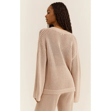 Load image into Gallery viewer, Z Supply Kiami Crochet Knit V-Neck Pullover Sweater Natural M