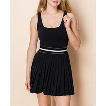 Load image into Gallery viewer, All In Motion Pleated Sleeveless Activewear Tennis Mini Dress Black S