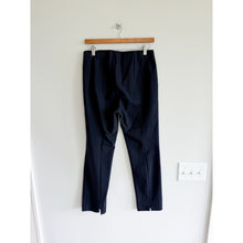 Load image into Gallery viewer, Vince Flat Front High Rise Straight Leg Cropped Pull-On Pants Navy L