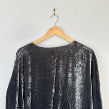 Load image into Gallery viewer, Johnny Was Embroidered Velvet V-Neck Poncho M
