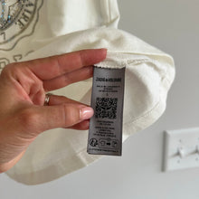 Load image into Gallery viewer, Zadig & Voltaire University Paris Sequin Short Sleeve Graphic Tee White L