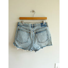 Load image into Gallery viewer, Abercrombie & Fitch The Mom Distressed Denim High Rise Shorts Blue 30