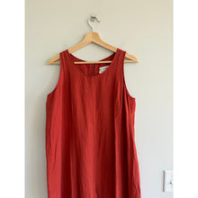Load image into Gallery viewer, Rachel Zoe Linen Sleeveless Belted Scoop Neck Wide Leg Jumpsuit Rust Orange 2