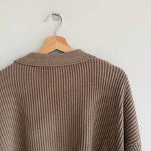 Load image into Gallery viewer, Splendid x Cella Jane Blog Ribbed Knit Collared Pullover Sweater Brown M