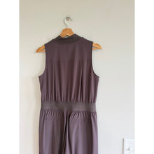 Load image into Gallery viewer, Athleta Brooklyn Zip Up Sleeveless Jogger Utility Jumpsuit Brown 6