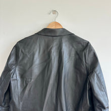 Load image into Gallery viewer, Lafayette 148 New York Kourt Plonge Lambskin Jacket Black L
