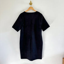 Load image into Gallery viewer, Spanx Faux Suede Column V-Neck Short Sleeve Dress Black XL