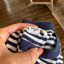 Load image into Gallery viewer, Velvet by Graham & Spencer Linen Blend Striped Twist Front Dress Navy White