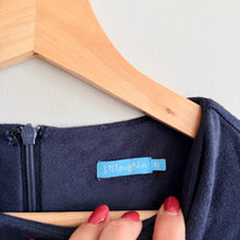 Load image into Gallery viewer, J. McLaughlin Sia Faux Suede Twist Front 3/4 Sleeve Sheath Mini Dress Blue XS