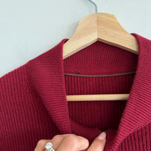 Load image into Gallery viewer, Peter Millar 100% Cashmere Ribbed Knit Mock Neck 1/4 Zip Pullover Sweater Red XL