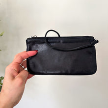 Load image into Gallery viewer, Coach Leather Zip-Around Detachable Wristlet Strap Clutch Black
