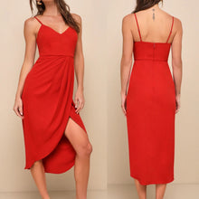Load image into Gallery viewer, Lulus Reinette Rust Red Midi Dress S