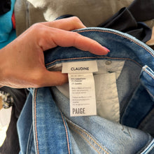 Load image into Gallery viewer, Paige Claudine Darling With Siesta Frayed Hem Denim Flared Jeans Blue 31