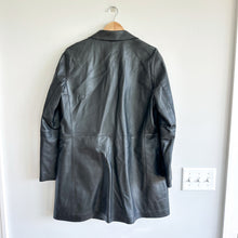 Load image into Gallery viewer, Lafayette 148 New York Kourt Plonge Lambskin Jacket Black L