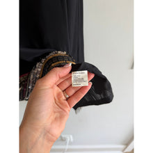 Load image into Gallery viewer, Artelier Nicole Miller Silk Sequin Embellished Beads Hem Shift Dress Black S