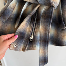 Load image into Gallery viewer, Veronica Beard Amari Belted Checked Woven Jacket Khaki Multi L NWT