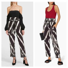 Load image into Gallery viewer, Theory Gunilla Interlace Ikat Silk Pants Multi 6 $355