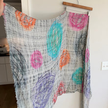 Load image into Gallery viewer, Scarf Zen Abstract Scribble Print Lightweight Semi-Sheer Scarf OS