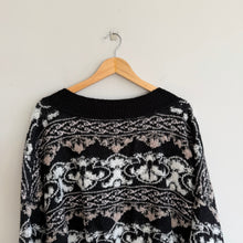 Load image into Gallery viewer, By Anthropologie Slouchy Textured V-Neck Long Sleeve Sweater Black M