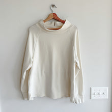 Load image into Gallery viewer, Varley Arcola Mock Neck Pullover Oversized Cinched Waist Sweatshirt Cream M