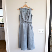 Load image into Gallery viewer, Teri Jon by Rickie Freeman V-Neck Sleeveless A-Line Midi Cocktail Dress Blue 2