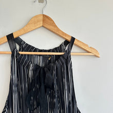 Load image into Gallery viewer, Elie Tahari York Silk Tie Neck Blouson Maxi Dress Black M