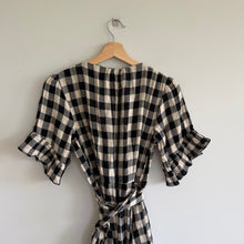 Load image into Gallery viewer, Isabella Sinclair By Anthropologie Wrap Mildred Gingham Midi Dress S NWT