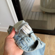 Load image into Gallery viewer, Commense Asymmetric Waist Wide-Leg Jeans Light Wash L NWT