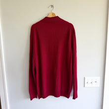Load image into Gallery viewer, Peter Millar 100% Cashmere Ribbed Knit Mock Neck 1/4 Zip Pullover Sweater Red XL