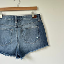 Load image into Gallery viewer, Paige Daryn Distressed Mid Rise Cut-Off Jean Shorts Blue 30 NWT