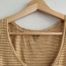 Load image into Gallery viewer, Madewell Whisper Cotton Scoop Tank Top in Coretta Stripe Yellow White