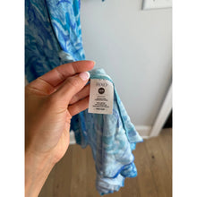 Load image into Gallery viewer, Rixo Maddison Geometric Print Button Front Long Sleeve Maxi Dress Blue M