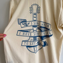 Load image into Gallery viewer, Aviator Nation Hunger Games Crew Tee Shirt Vintage White L