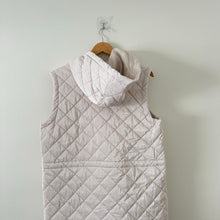 Load image into Gallery viewer, Nikki Jones Montreal Spring 24 Collection Hooded Mid-Length Quilted Vest Cream M