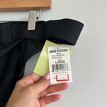 Load image into Gallery viewer, Swim Systems Retro Belted Bikini Bottoms Black L NWT