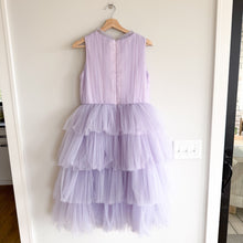 Load image into Gallery viewer, Tulleen Farvue Sleeveless Tiered Tulle Midi Dress Purple 14Y NWT