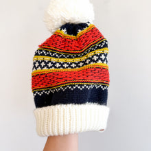 Load image into Gallery viewer, Free People Snowbound Fairisle Beanie Pom Pom Winter Hat Multicolor One Size
