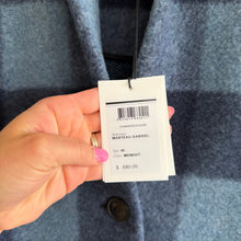Load image into Gallery viewer, Isabel Marant Étoile Gabriel Single-Breasted Check Coat Midnight Blue 40 NWT