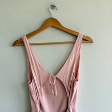 Load image into Gallery viewer, Aritizia Wilfred Scoop Neck Sleeveless Cut Out Open Tie Back Mini Dress Pink 10