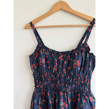 Load image into Gallery viewer, Abercrombie & Fitch Bra-Free Smocked Waist Mini Dress Blue M NWT