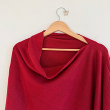 Load image into Gallery viewer, Kerisma Eden II Wool Blend Poncho in Berry Red OS