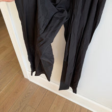 Load image into Gallery viewer, Allie Rose Linen Blend Belted Button Front Jumpsuit Black S
