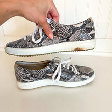 Load image into Gallery viewer, Ecco Soft 7 Nubuck Leather Snake Embellished Sneakers 9-9.5