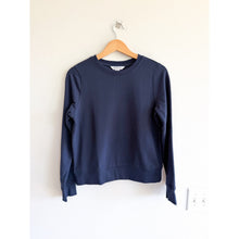 Load image into Gallery viewer, Athleta Retroterry Crew Neck Long Sleeve Pullover Sweatshirt Blue XS