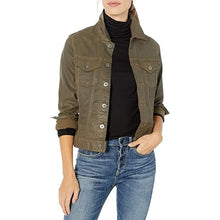 Load image into Gallery viewer, Adriano Goldschmied Robyn Button Front Collared Jean Jacket Green M NWT