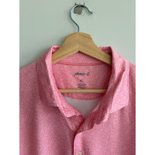 Load image into Gallery viewer, Johnnie-O Micro Pattern Collared Short Sleeve Polo Shirt Pink XL