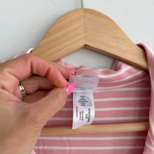 Load image into Gallery viewer, Hanna Andersson Striped Short Sleeve HannaSoft Pajama Top Pink L